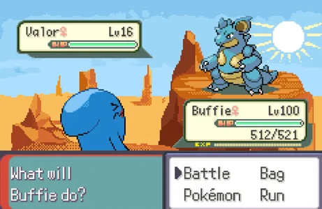 Pokémon Emerald Azure gameplay screenshot showing overworld exploration and custom map work